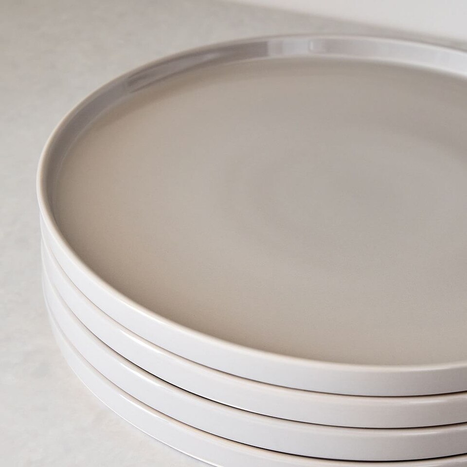 StraightSided Stoneware Dinner Plates West Elm UK
